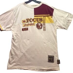 Focus Jeans Clothing Shirt Mens Medium Y2K Spell Out Hip Hop Grunge Streetwear